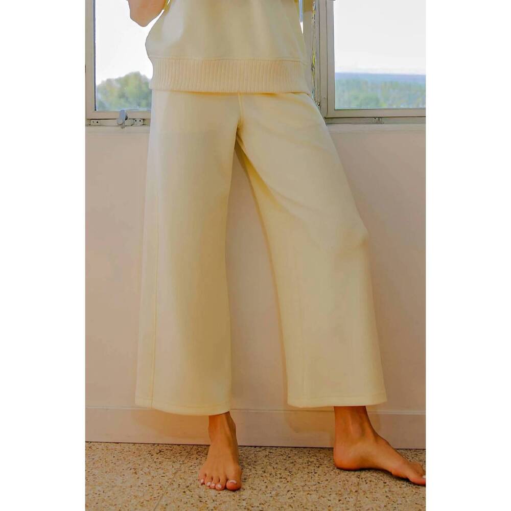 NEW RAE MODE modal scuba cropped wide pants in lemonilla
